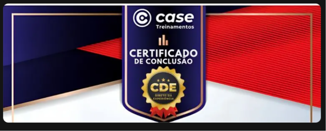 Certificado de Conclusão CASE Treinamentos